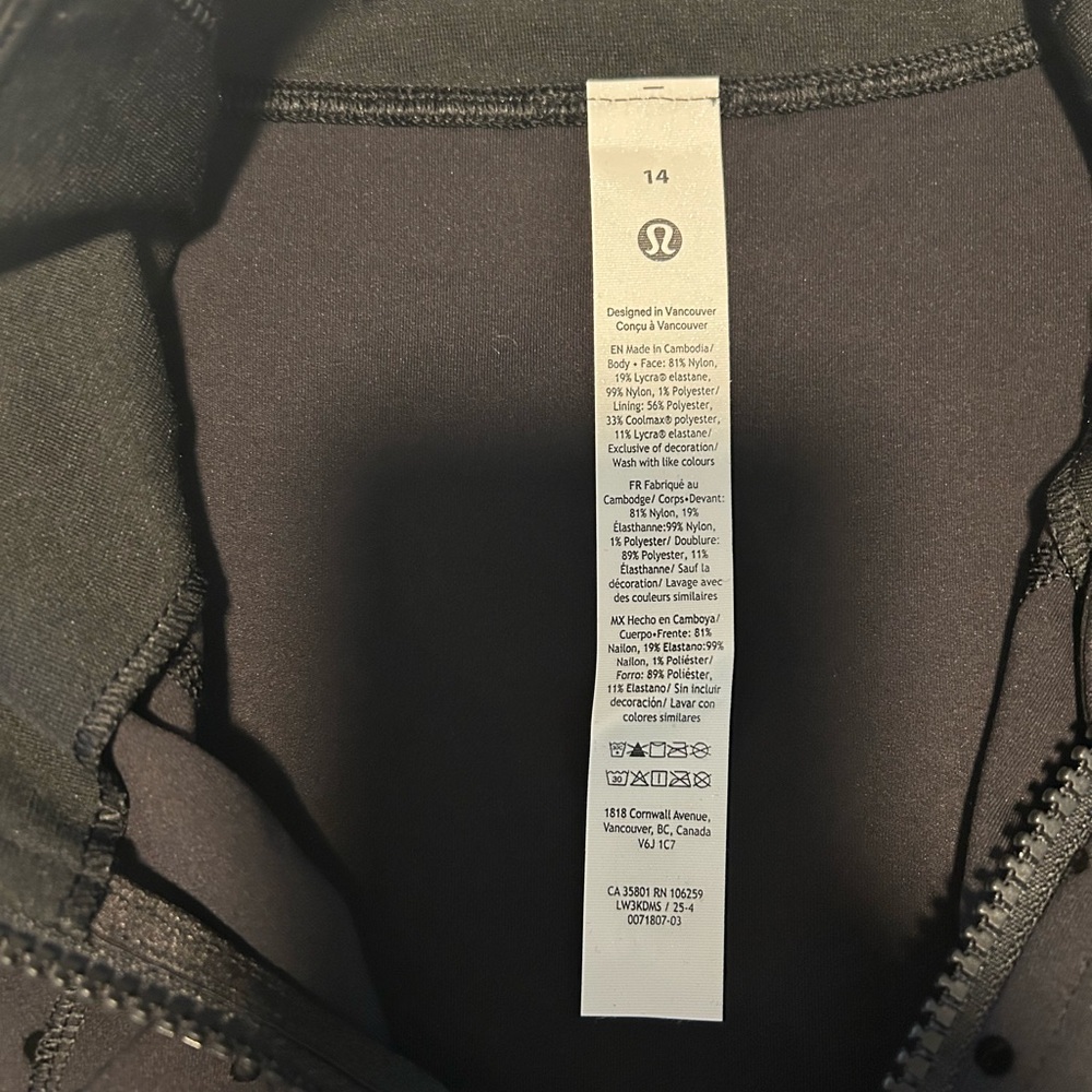 Lululemon Define Jacket Flocked Polka Flock Black Size 14 - Picture 8 of 8